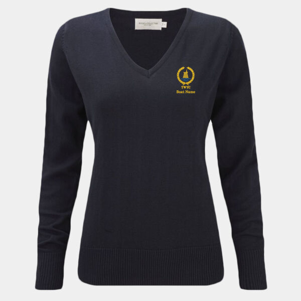 The Windsor Yacht Club Ladies V-Neck Jumper Thumbnail